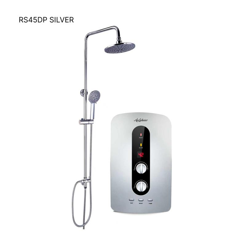 TPS-32N1 - With Booster + Doble Pole Switch & Box - Chrome Rain Shower - Color White/Black AWH-RS45DP-W/B/S