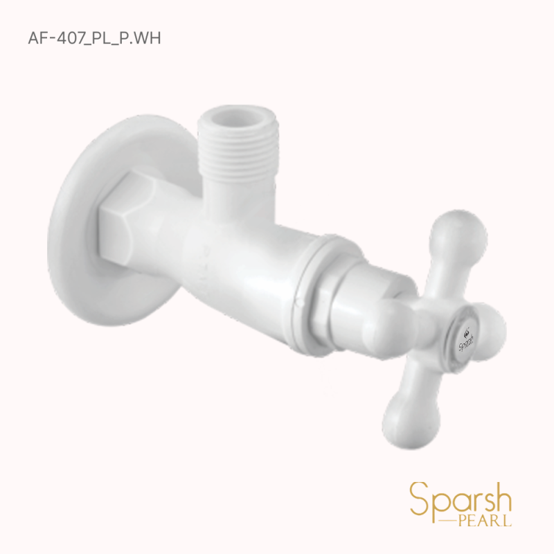alfa Angle Valve White - AF-407