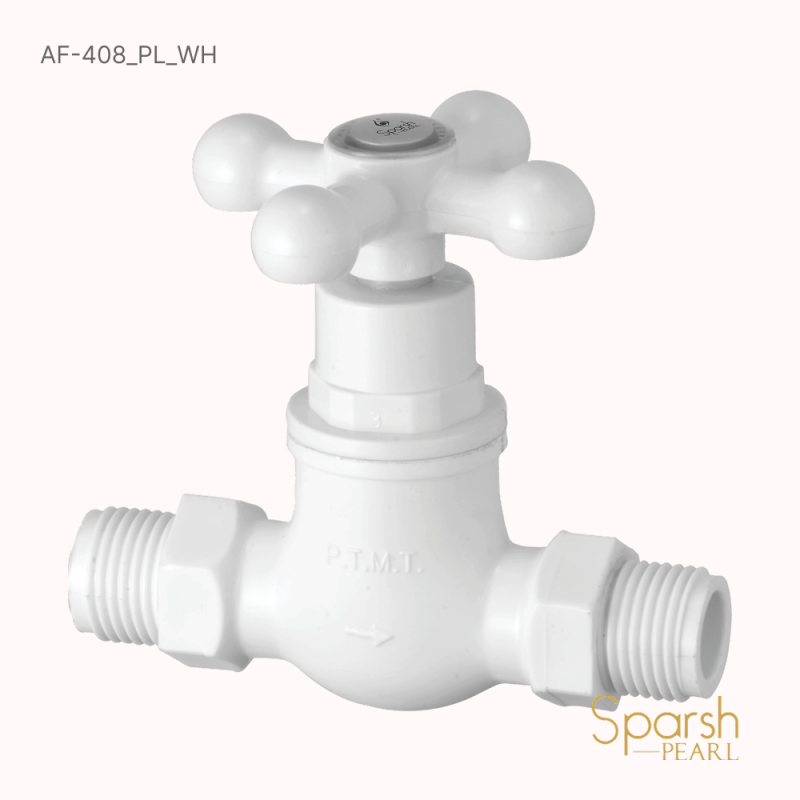 Alfa Stop Valve Cross Handle Wh- AF-408