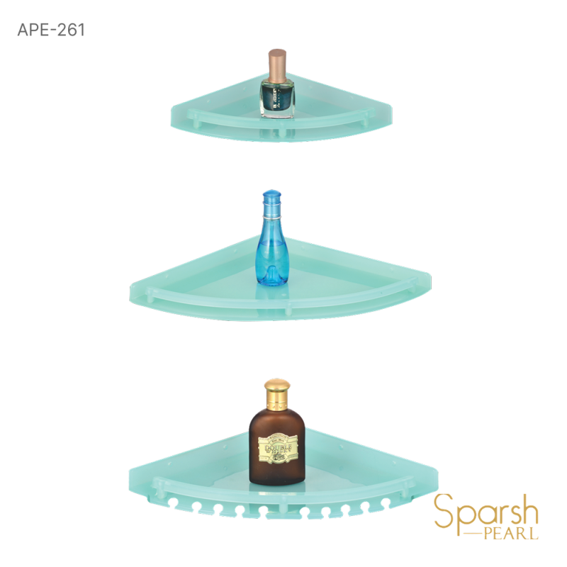 Aqua Pvc Corner Shelf White - APE-261